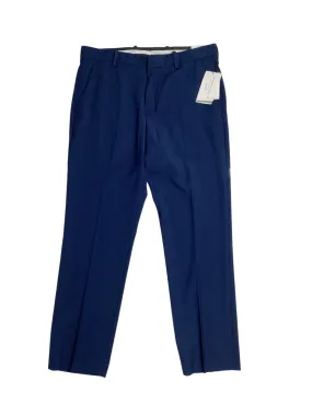 Perry Ellis Mens Modern fit Dress Pants 40 / 30 Blue Solid Stretch
