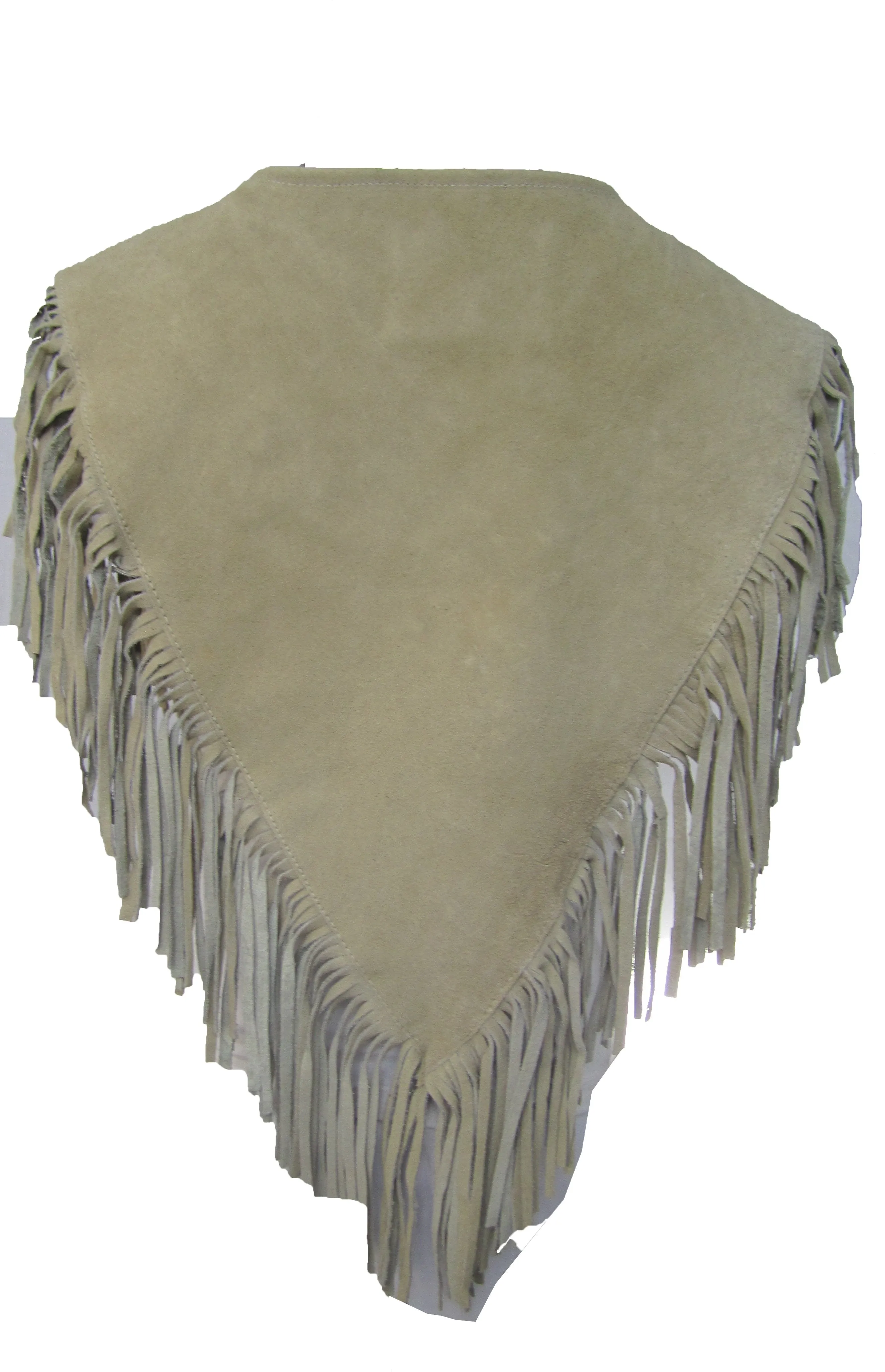Poncho Indian Western Fringe Beaded  Leather 147