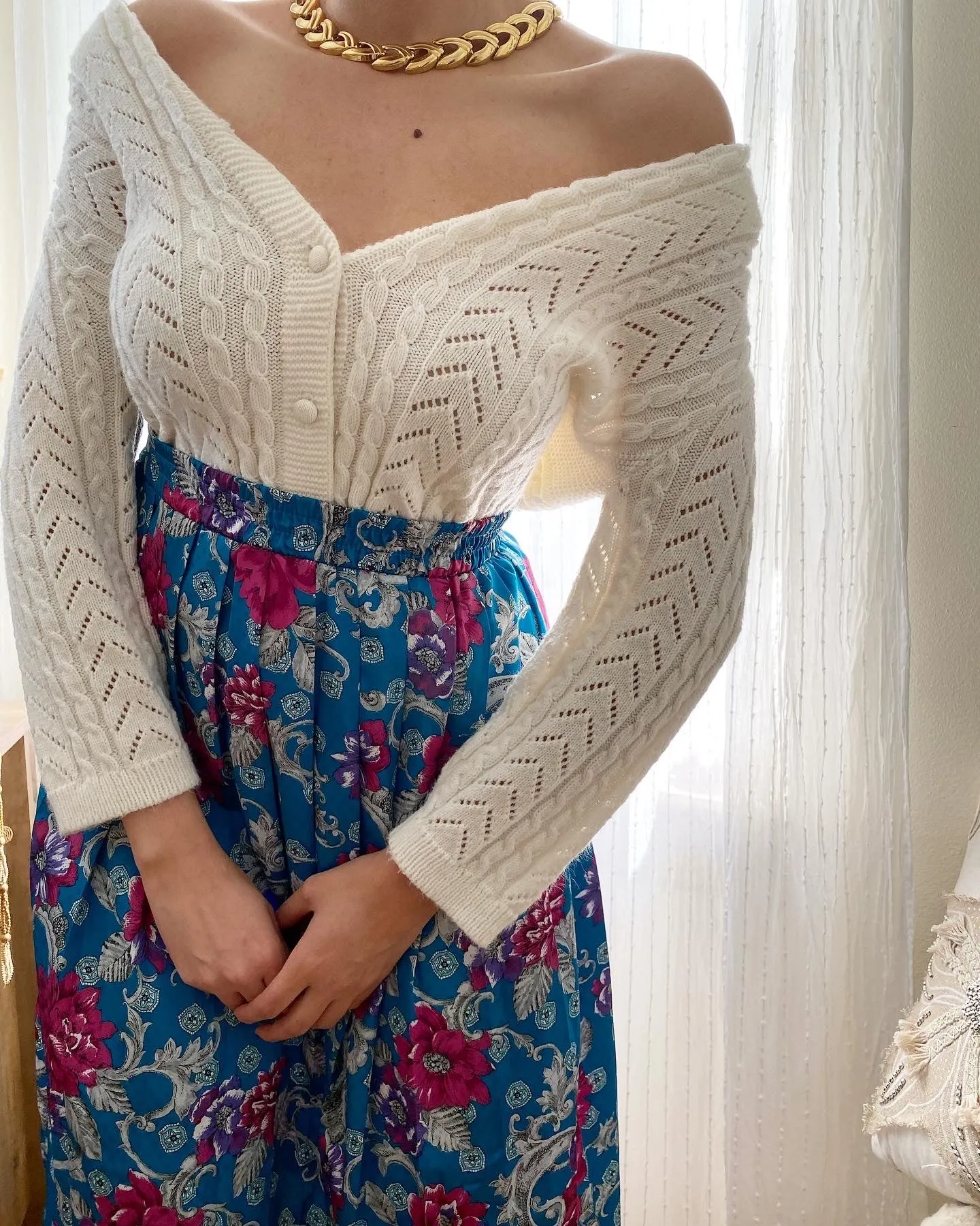 Pykettes Floral Midi Skirt