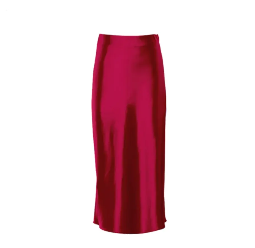 Satin Midi Skirt
