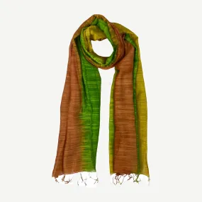 SF 205 Women's Tie-dye Multi-Colored Fashionable Raw Silk Lightweight Fashionable Stole Scarf