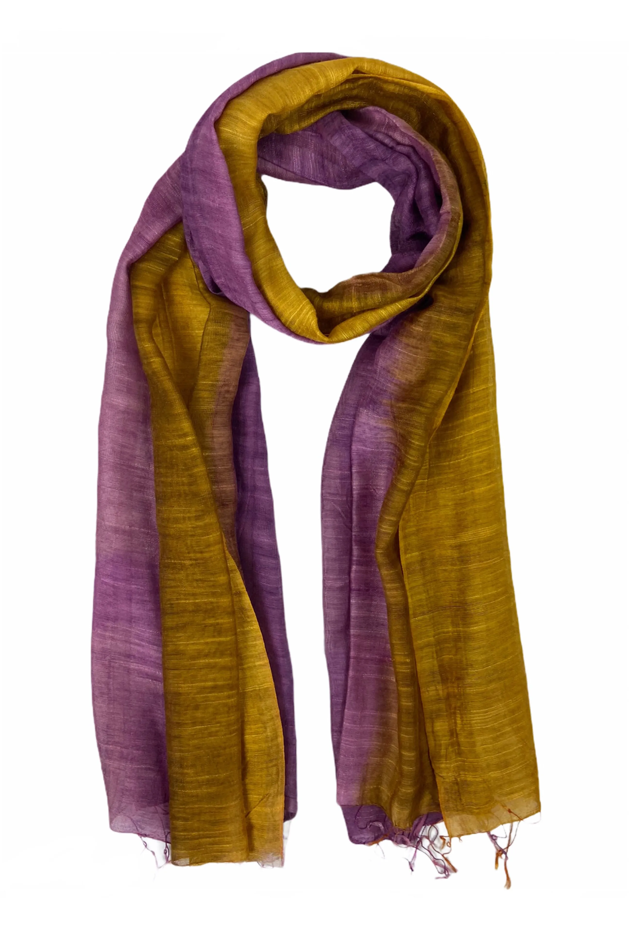 SF 205 Women's Tie-dye Multi-Colored Fashionable Raw Silk Lightweight Fashionable Stole Scarf