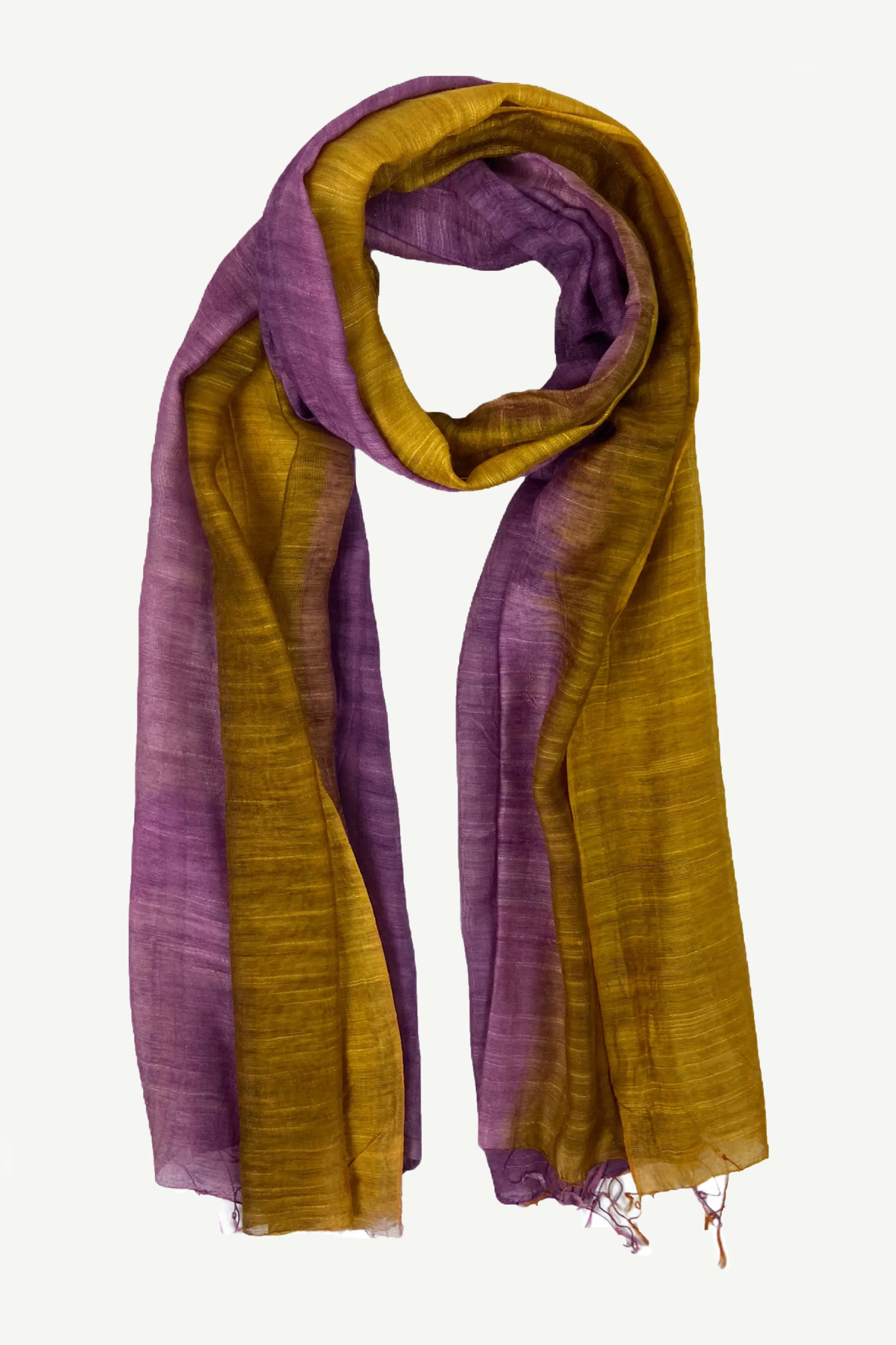 SF 205 Women's Tie-dye Multi-Colored Fashionable Raw Silk Lightweight Fashionable Stole Scarf