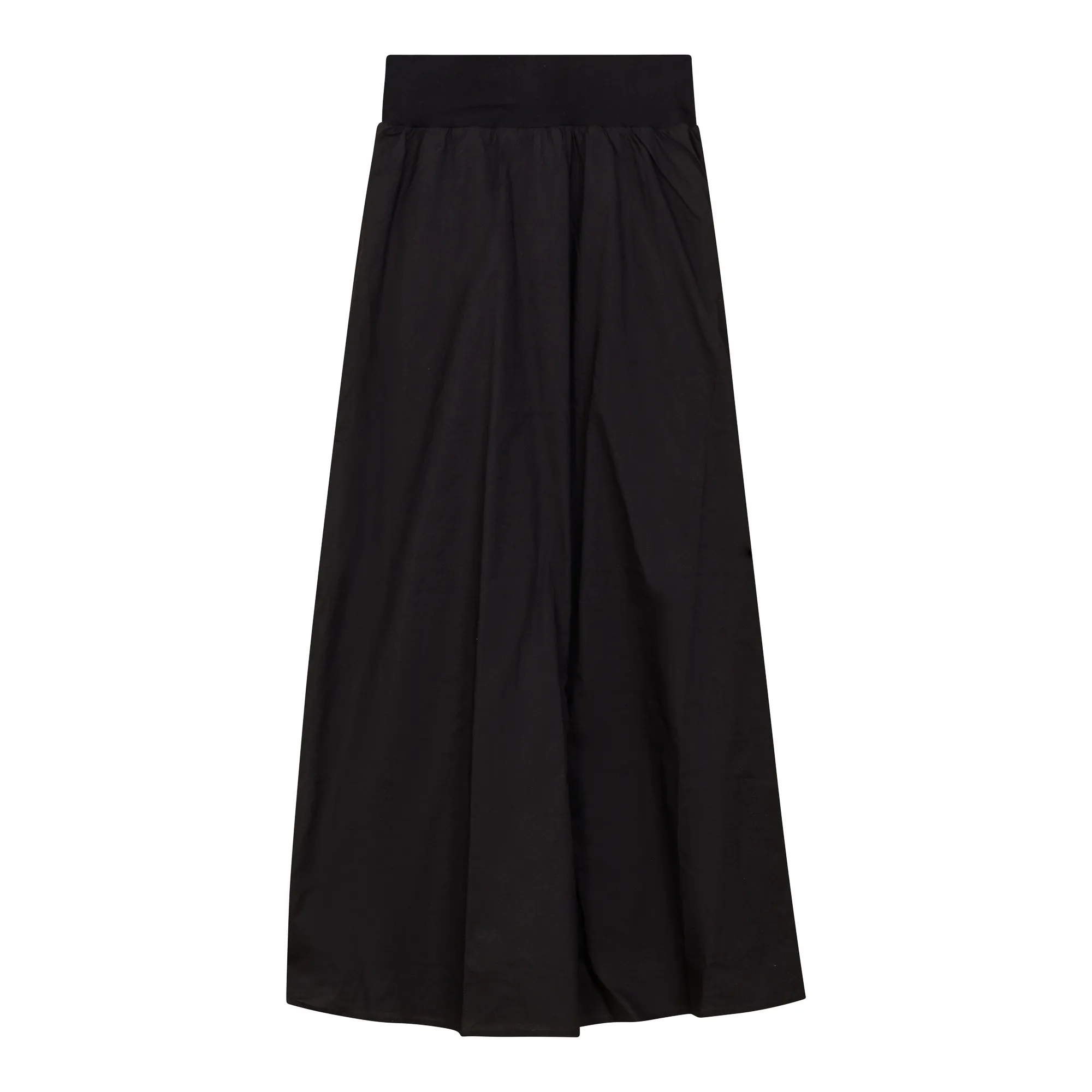 skirt midi gauze circle - black