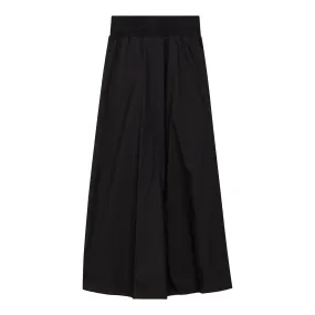 skirt midi gauze circle - black