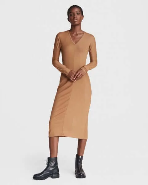 The Knit Rib Bias Dress