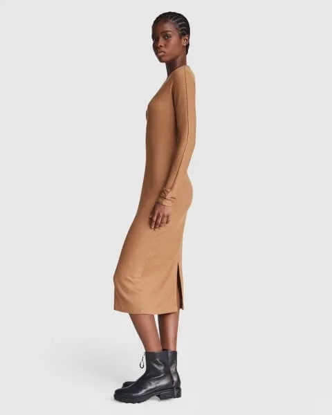 The Knit Rib Bias Dress