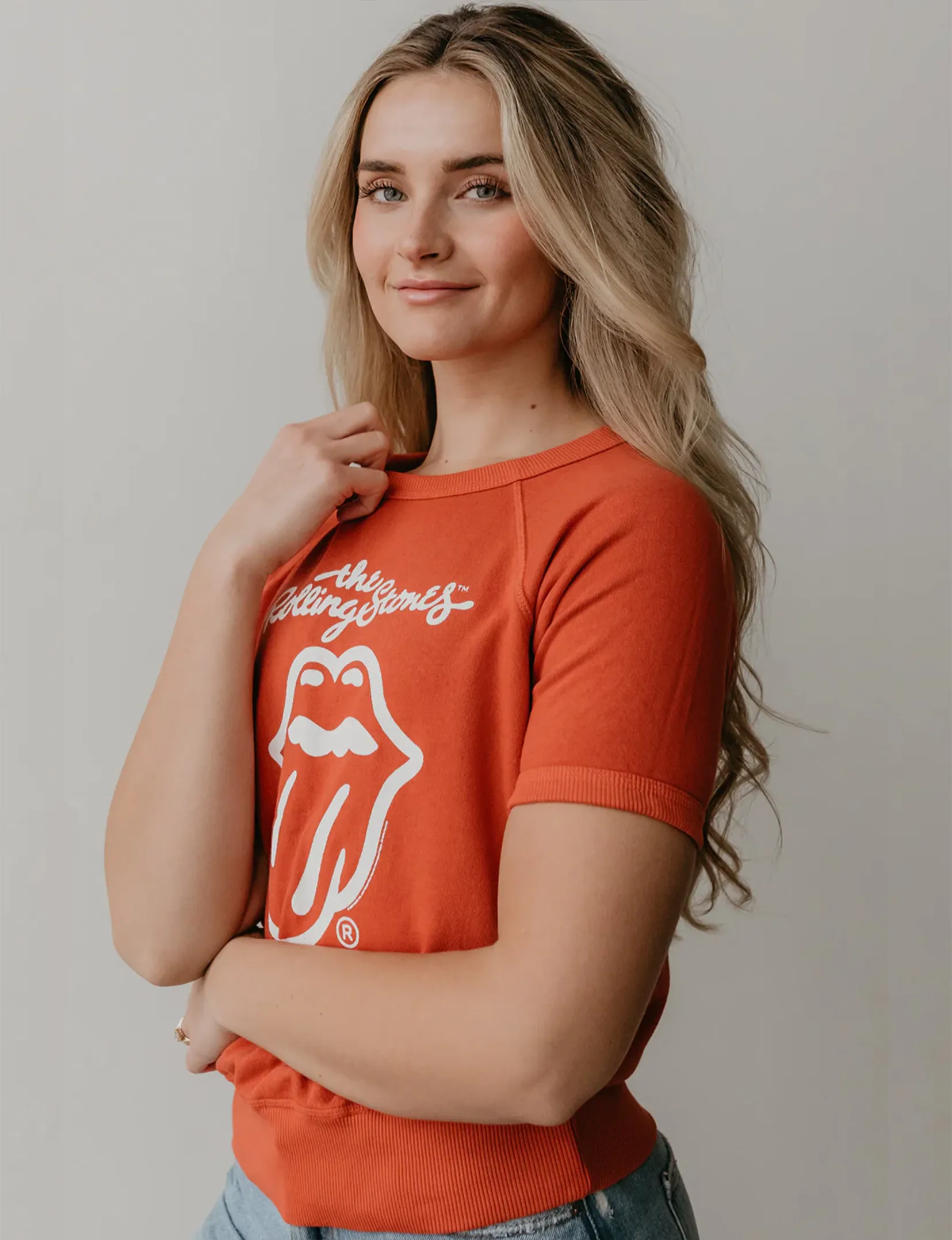 The Rolling Stones London Raglan Tee in Red