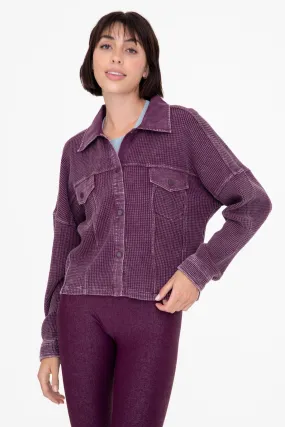 The Twilight Zone Cropped Waffle Knit Jacket (Size Small)