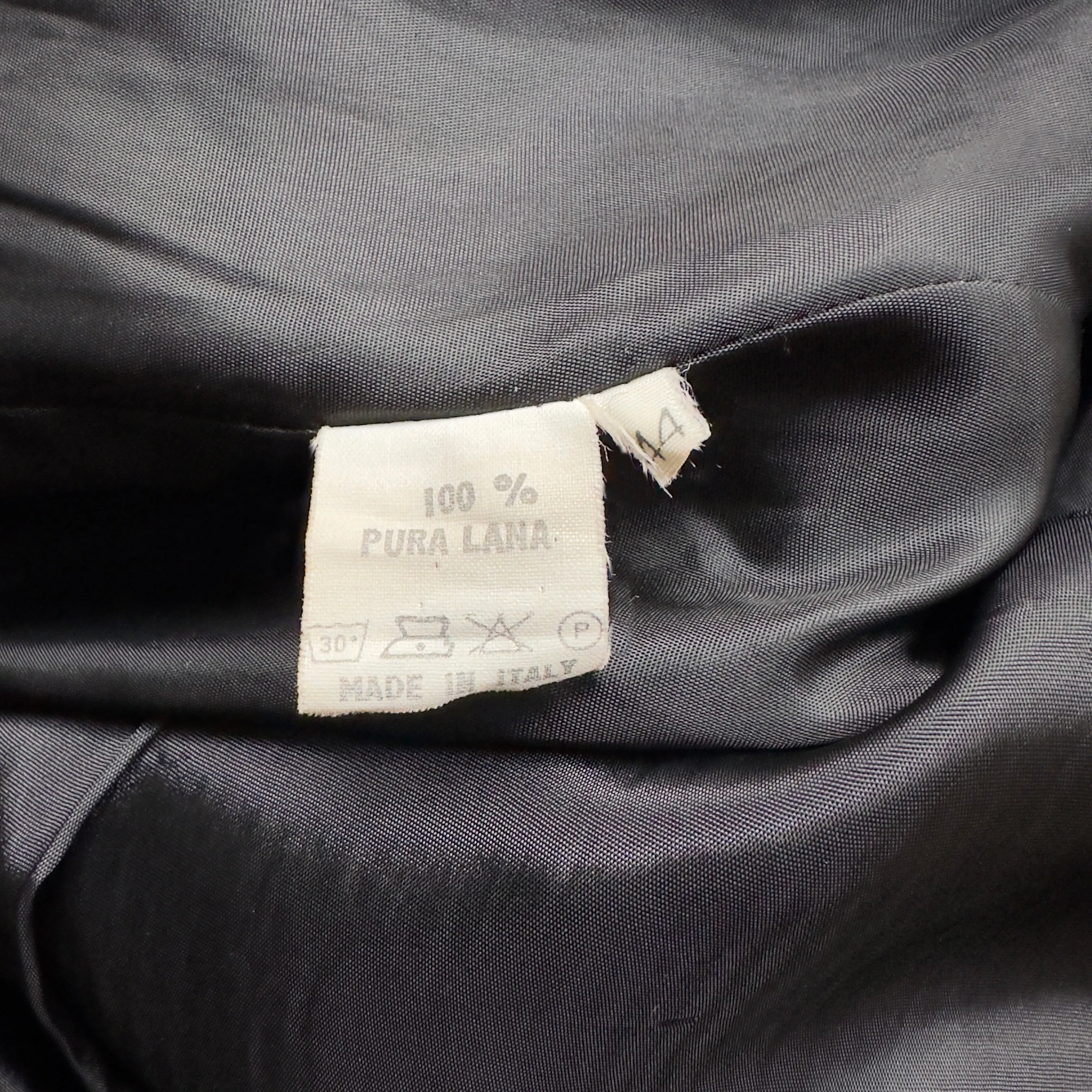 Vintage Black Wool Coat - size S