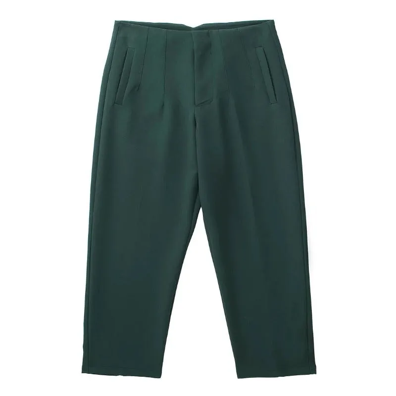 Waist Zipper Fly Female Trousers