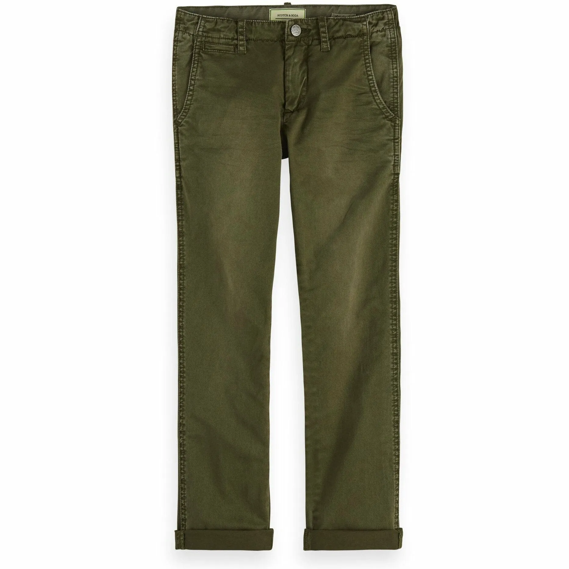 Washed Chinos Slim - Military