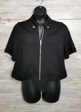 WOMENS PLUS SIZE 16 - MICHEL STUDIO COLLECTION, Black Crop Jacket EUC B34