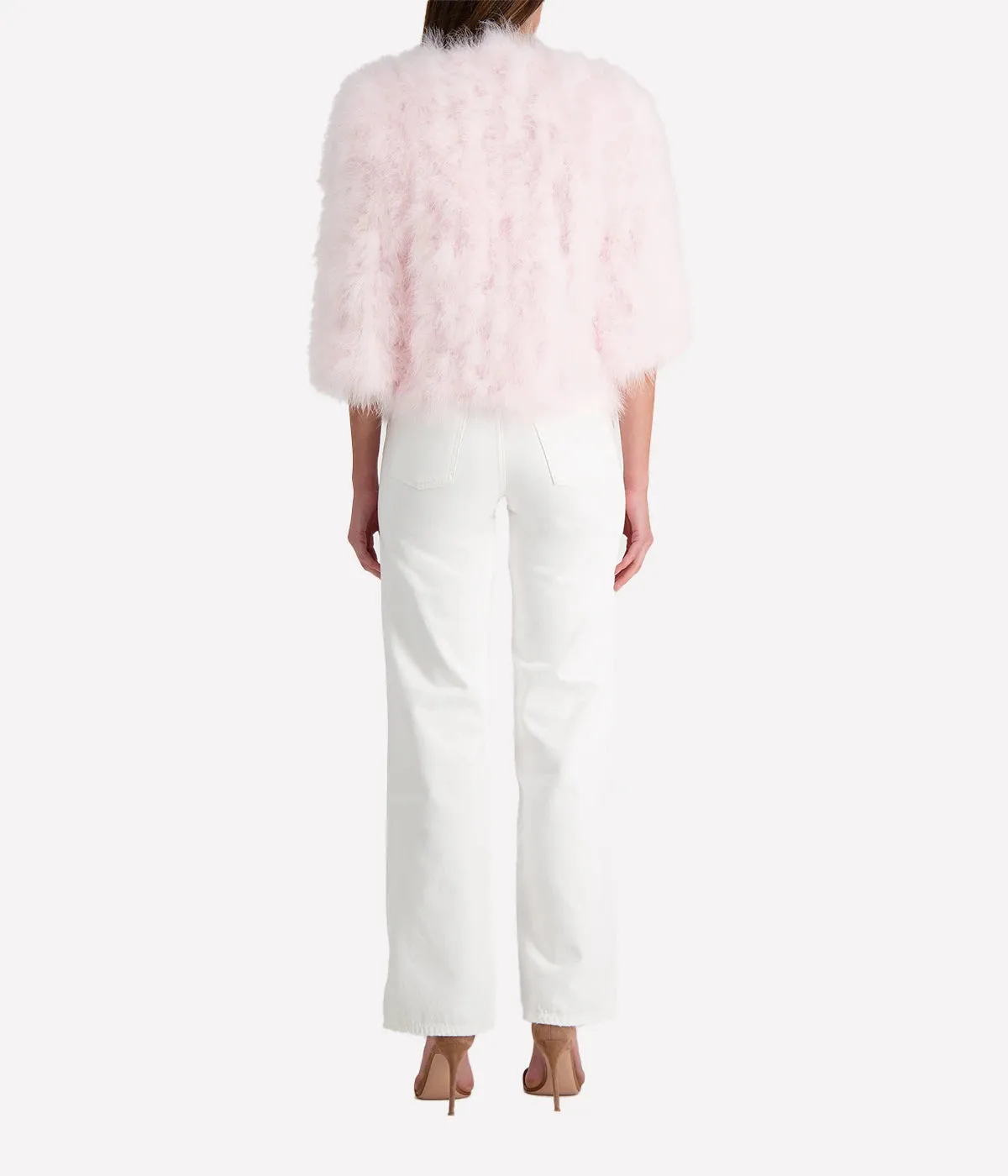 Yves Feather Jacket in Sorbet