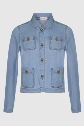 Zoe Kratzmann Palpable Jacket in Light Washed Denim